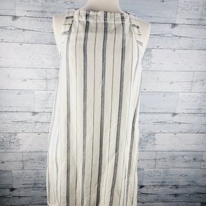Anthropologie Black and White Striped Midi Dress